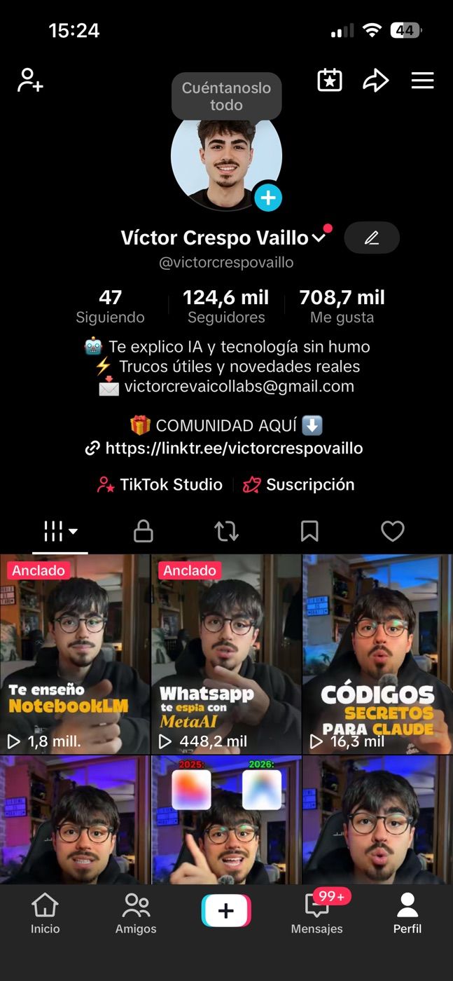 Captura histórica: TikTok crecía. Instagram no.
